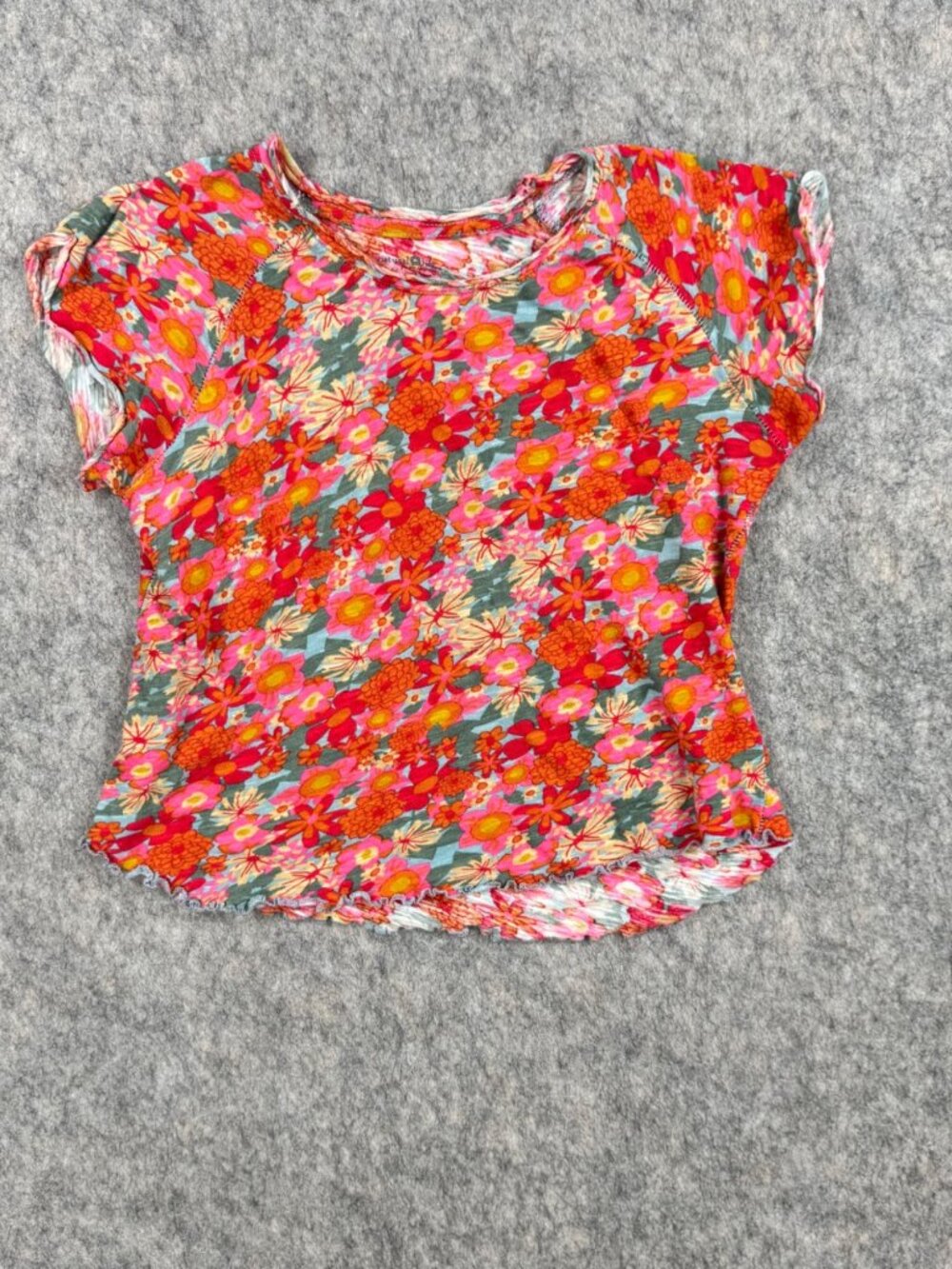 Natural Life T Shirt Floral Short Sleeve Multicolor